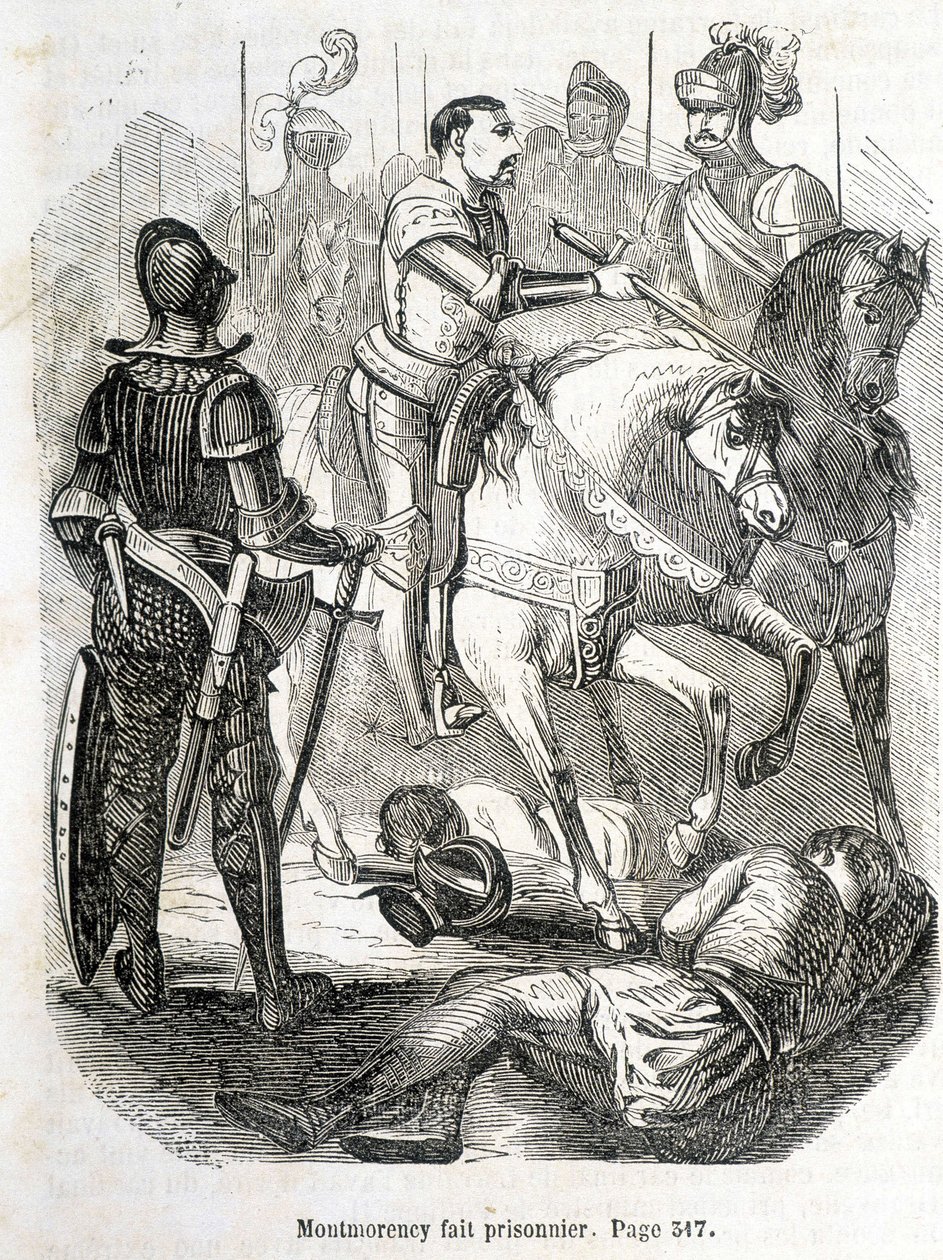 モンモランシーがパヴィで捕虜になる（1525年） - L.-P.による「Histoire de France」にて。アンケティル 作： フランス語学校