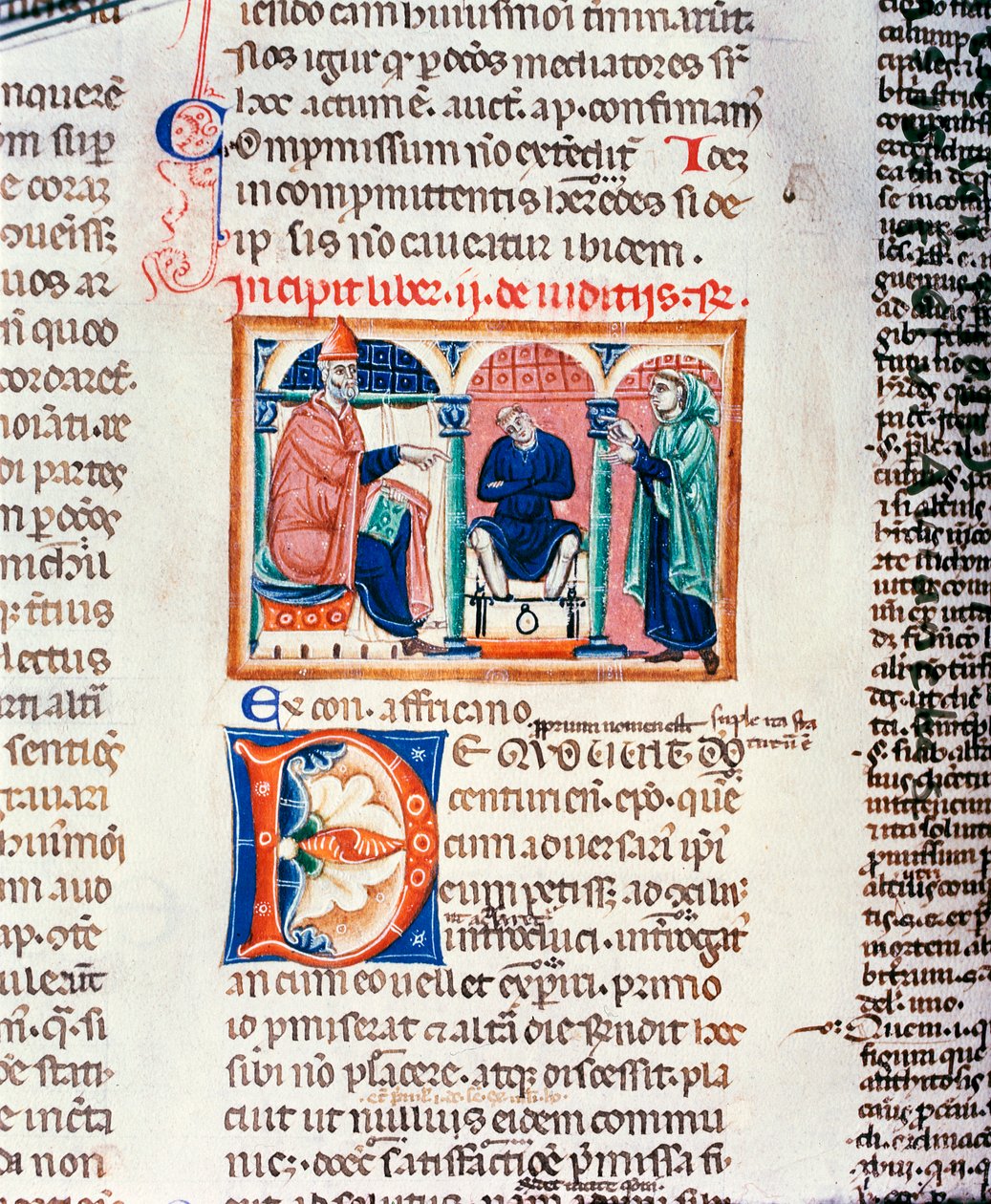 Ms 150 f.61v裁判官、Decrets de St. Gregoire IXから 作： フランス語学校