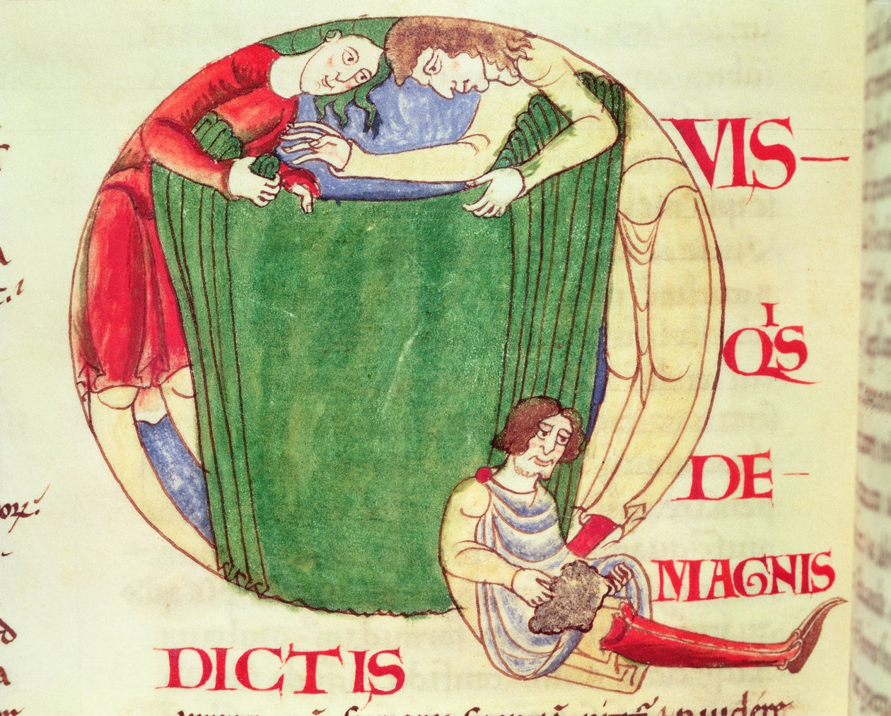 Ms 173 fol.92v教皇グレゴリー大王、ブルゴーニュ学派によるヨラリアのヨブからのドレーパーを描いた歴史的な初期Q 作： フランス語学校