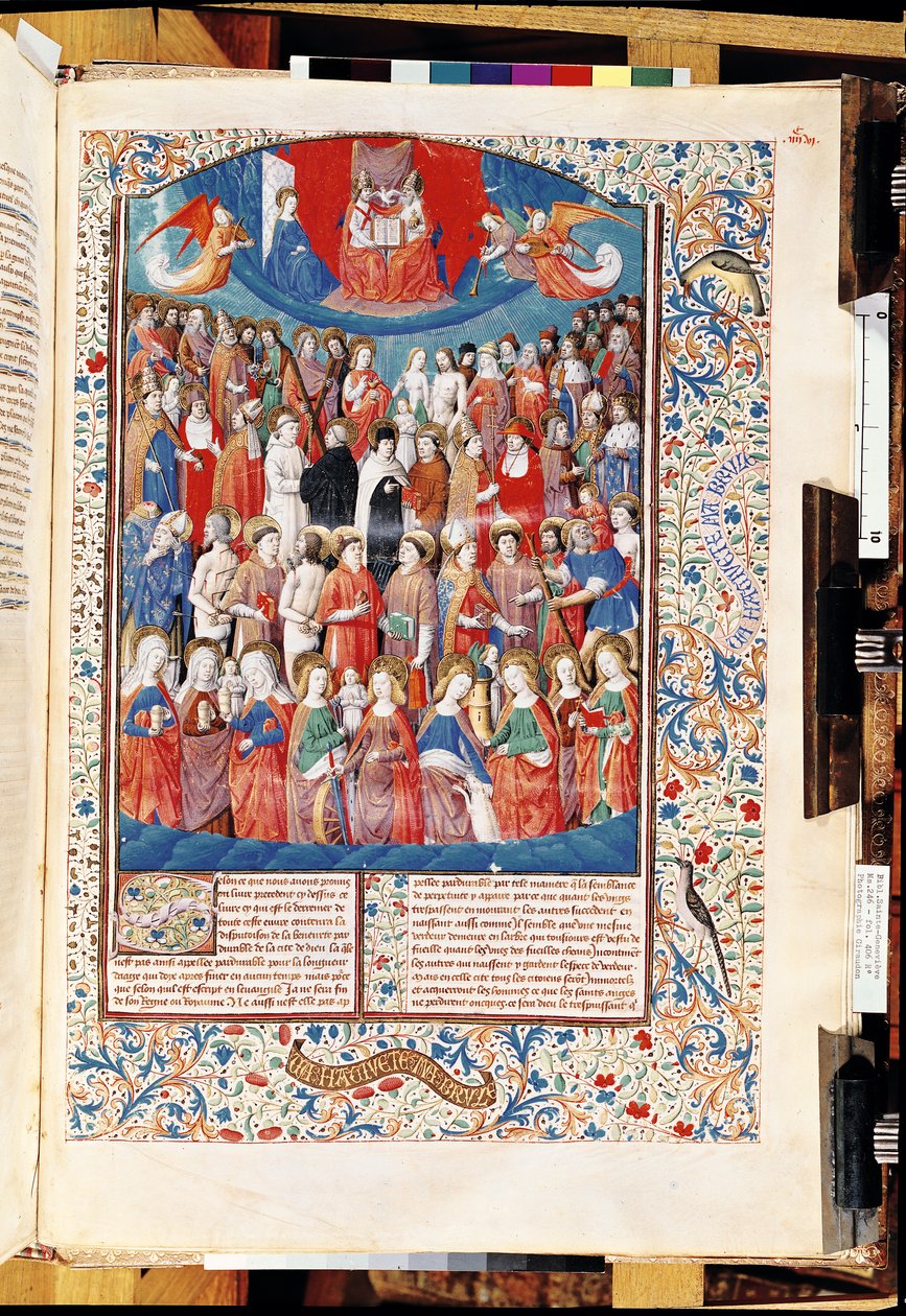 Ms 246 f.406r Paradise、De Civitate Dei、カバの聖アウグスティヌス（354-430） 作： フランス語学校