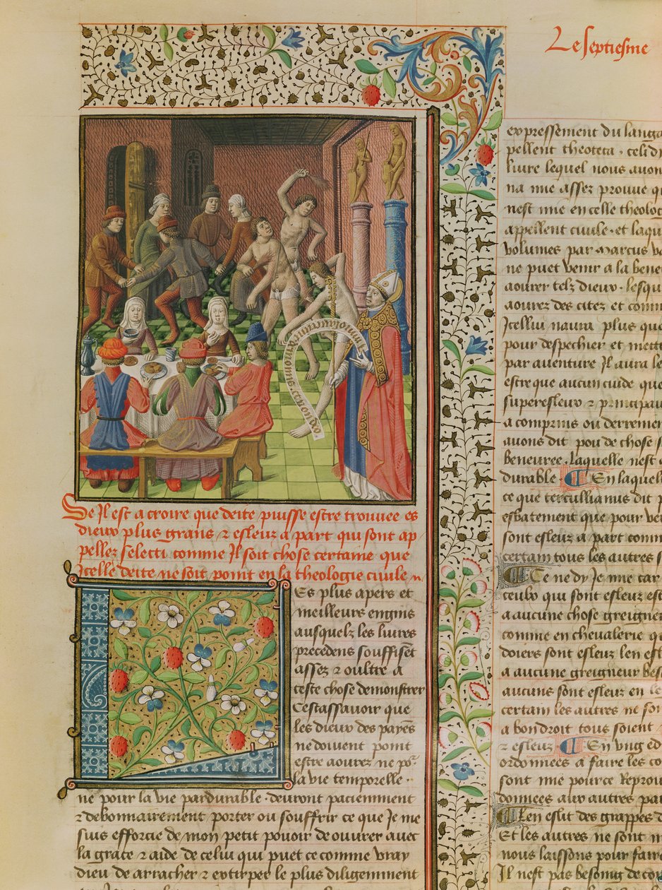 Ms 246 fol.151r Temporal and Terminal、カバの聖アウグスティヌスによるDe Civitate Deiのフランス語訳（354-430） 作： フランス語学校