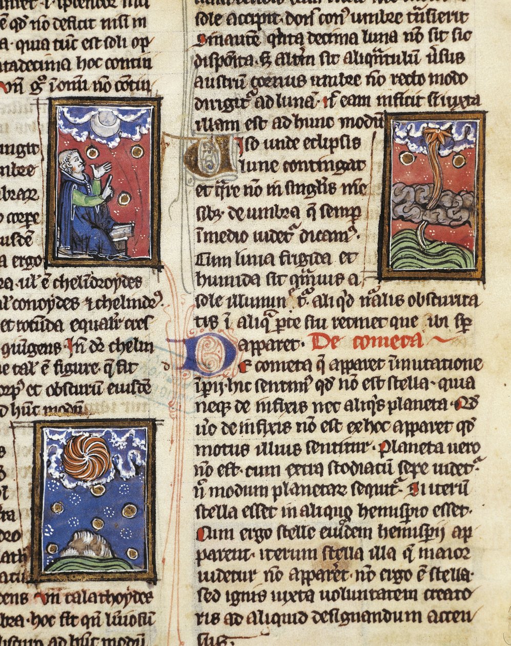Ms 320 Fol.197 Thomas van Cantimpre (1201-72) の「De Natura rerum」からの彗星 (vellum) 作： フランス語学校