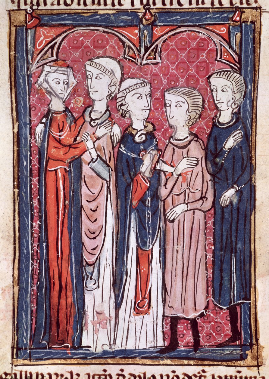 Ms 372 fol.141 An Engagement、from Decrets de Gratien 作： フランス語学校