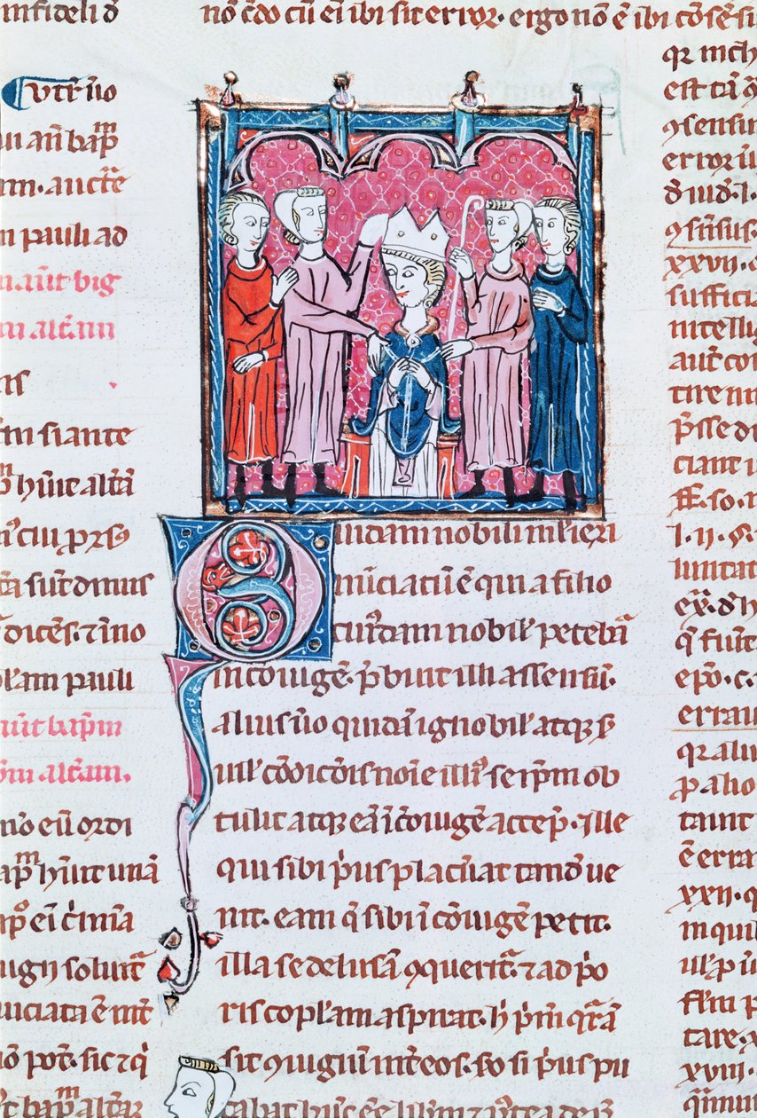 Ms 372 fol.158v Decrets de Gratienからの司教の即位 作： フランス語学校