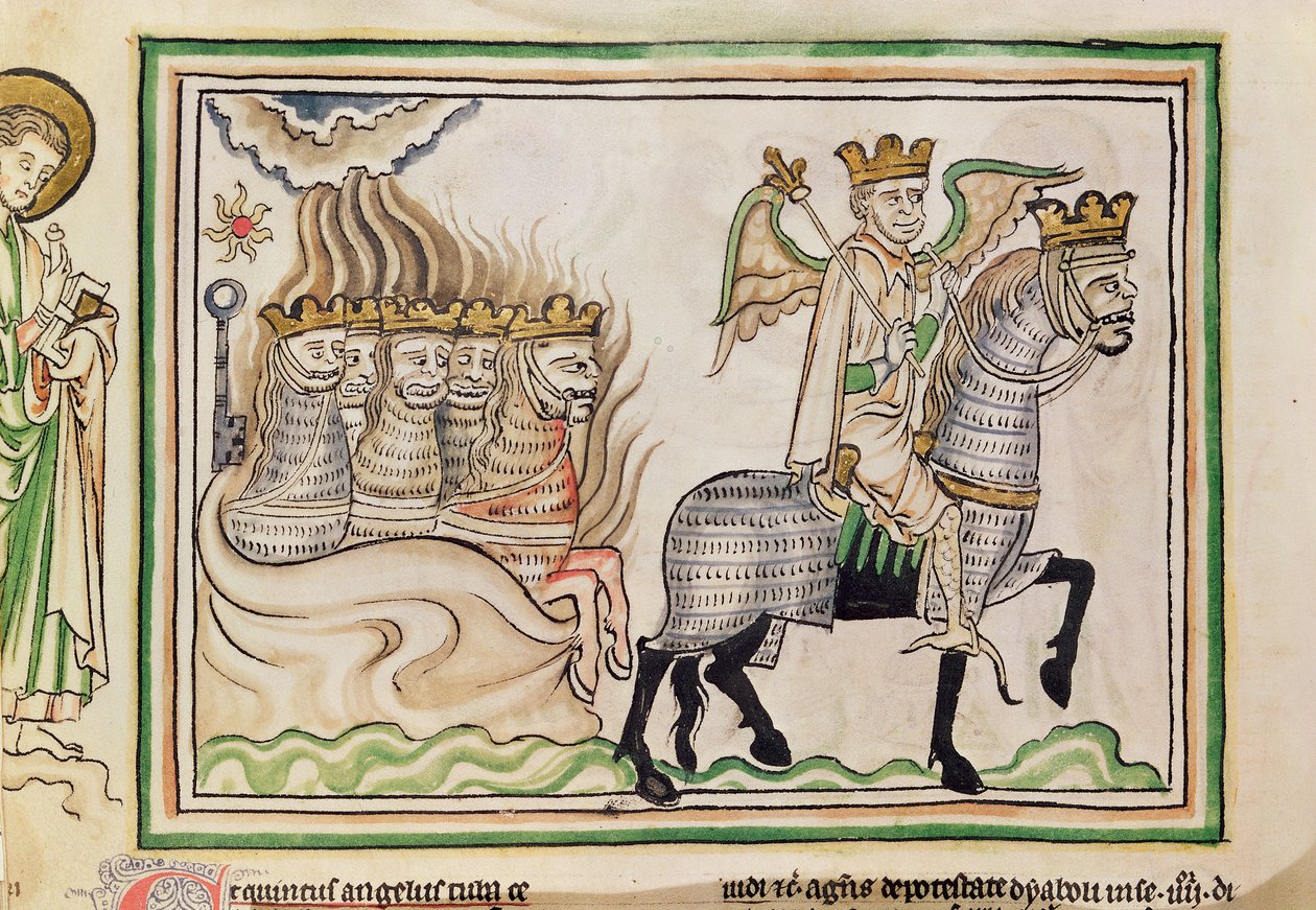 Ms 422 f.33vサタンの星の落下 作： フランス語学校