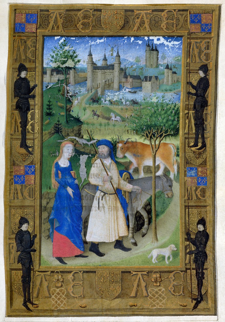 Ms 473フランスのチャールズの時間からのエジプトへの飛行、c.1466-69 作： フランス語学校