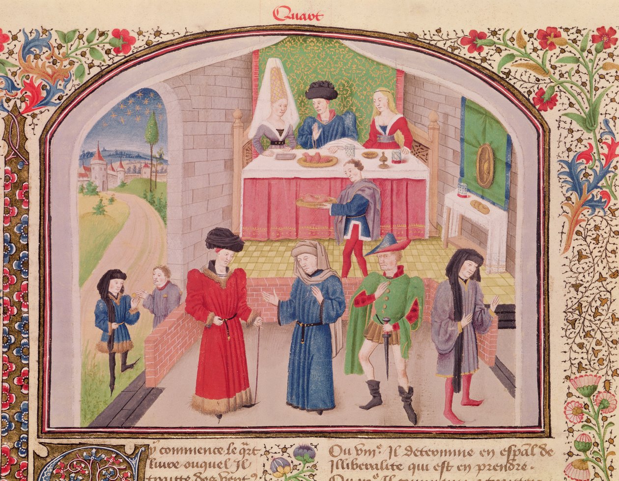 Ms 927 Fol.52v放蕩、自由、そして貪欲、アリストテレスによる倫理、政治、経済学（紀元前384〜322年） 作： フランス語学校