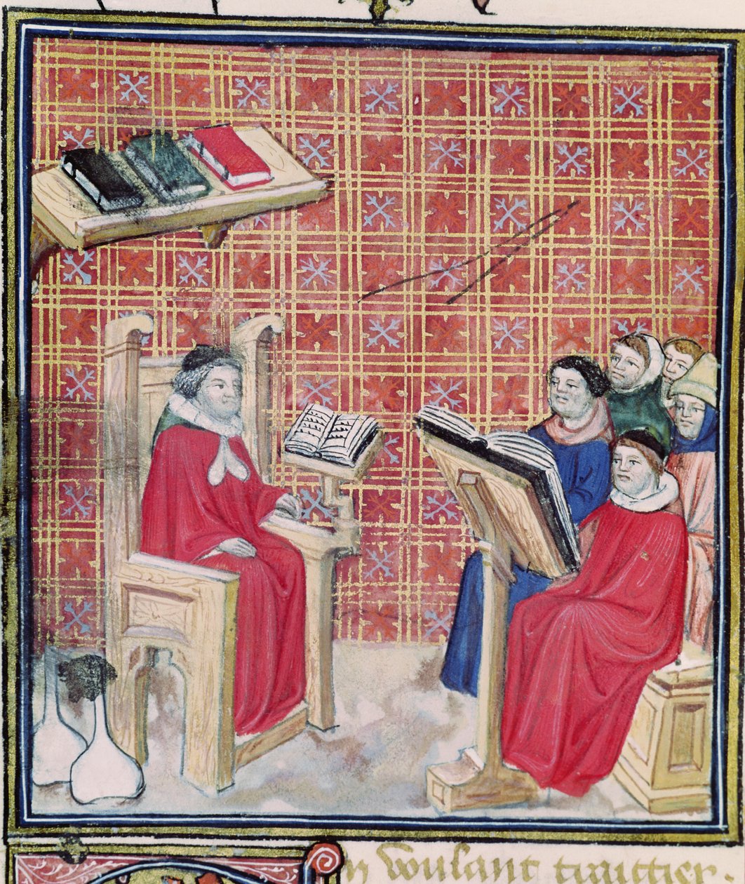 Ms 993 f.43vジャンコルディションのLe Livre des Proprietes des Chosesによる人体のさまざまな部分の指導 作： フランス語学校