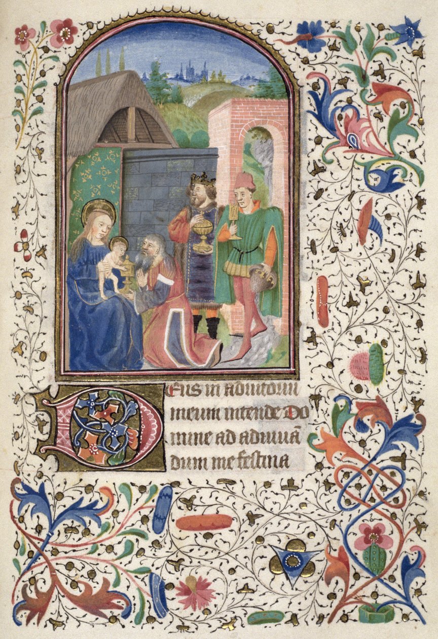 Ms Euing 4 f.49r The Wise Men、from the Glasgow Hours 作： フランス語学校