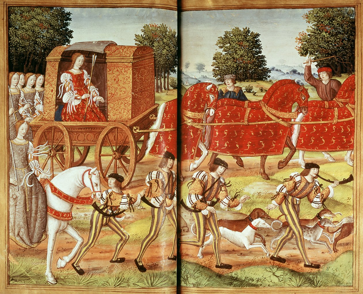 Ms Fr 874 f.31v A Hunt、Ovids Epistlesのイラスト 作： フランス語学校