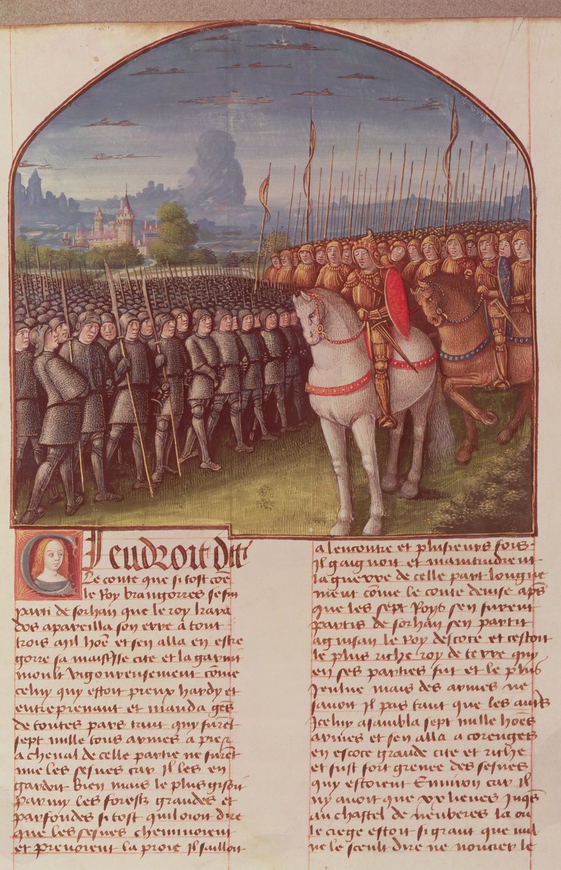 Ms Fr 91 Fol。 85ロバート・ド・ボロン作「マーリンの物語」のページ、1482-89年 作： フランス語学校