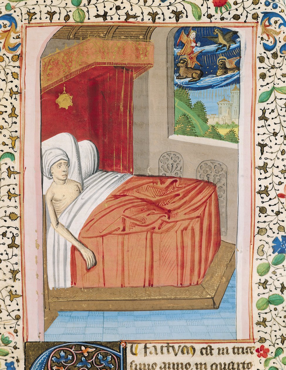 Ms H 7 fol.76rジャンXXIIの聖書からのエゼキエルの幻視 作： フランス語学校