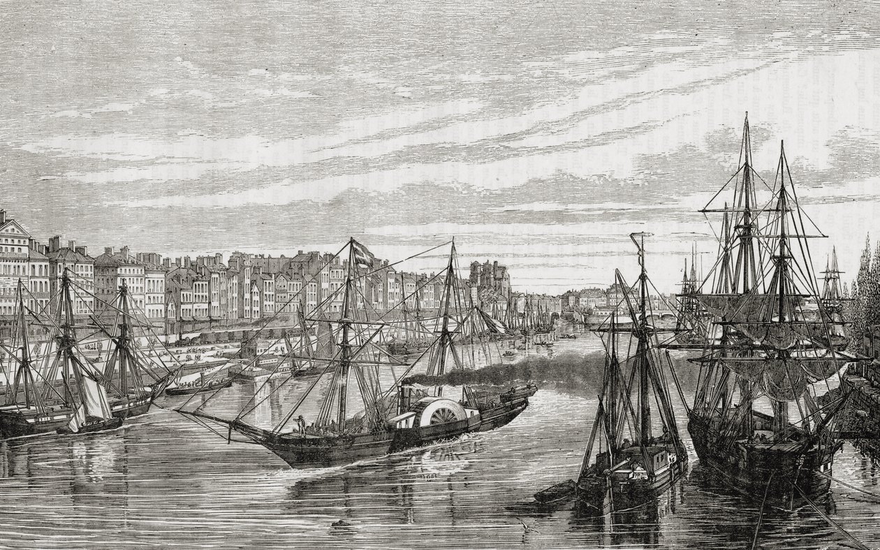 18世紀のフランス、ナント、ルイブラン（1811-82）の「歴史革命フランチャイズ」から、シャルルモーランド（fl.1863-81）1847-62によって彫刻 作： フランス語学校