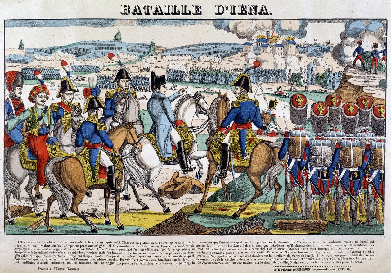 イエナの戦いでのナポレオン（1806年10月13日） - エピナルのイメージ 作： フランス語学校