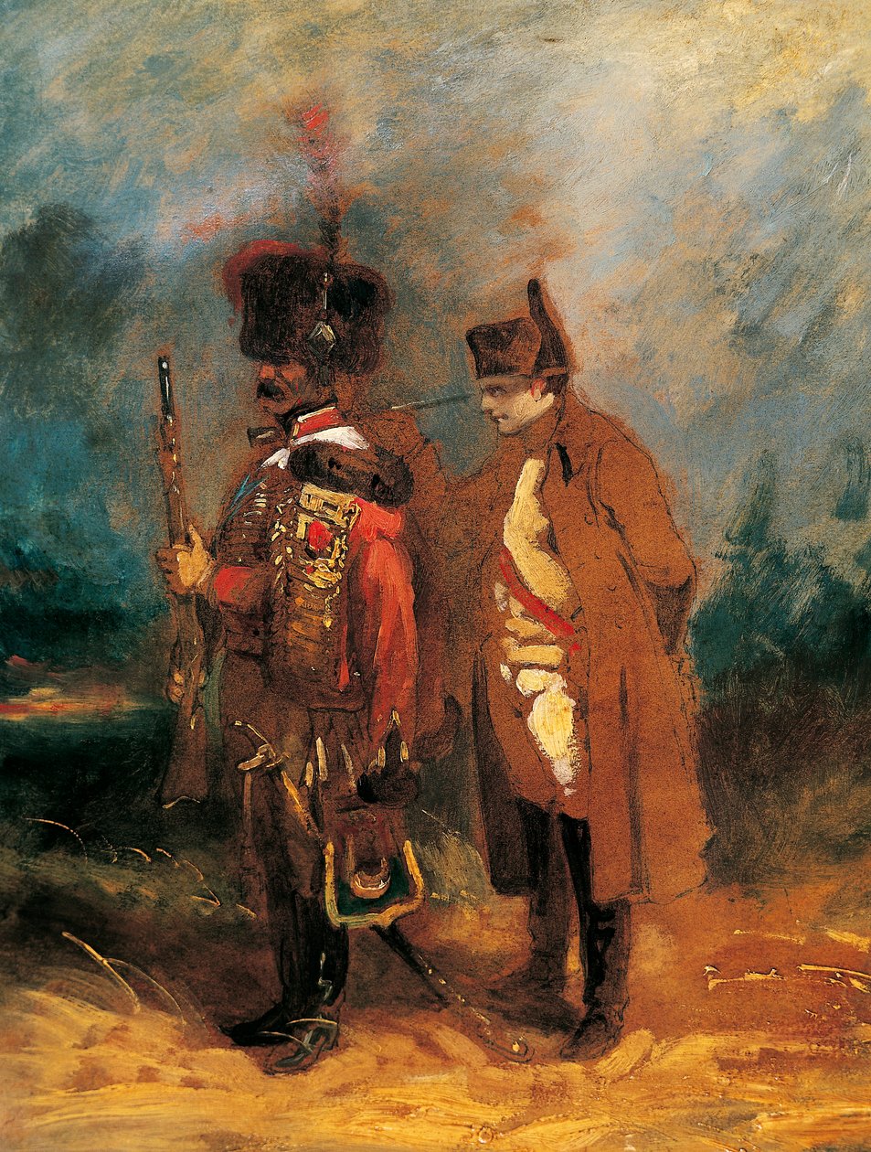 1814年のフランス防衛戦でのナポレオン（油彩・キャンバス 作： フランス語学校