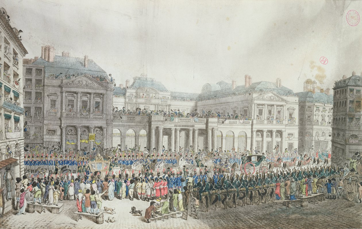 1804年12月2日、州議会を通過するナポレオンの戴冠式行列 作： フランス語学校