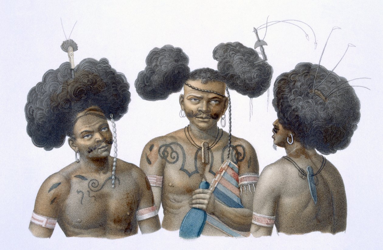 ニューギニア原住民、1826年 作： フランス語学校
