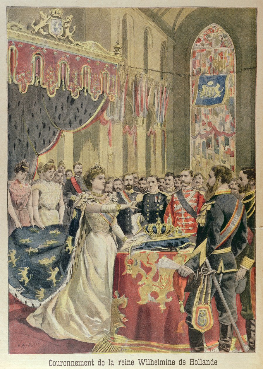 ウィルヘルミナ女王（1880〜1962年）の憲法の誓い 作： フランス語学校