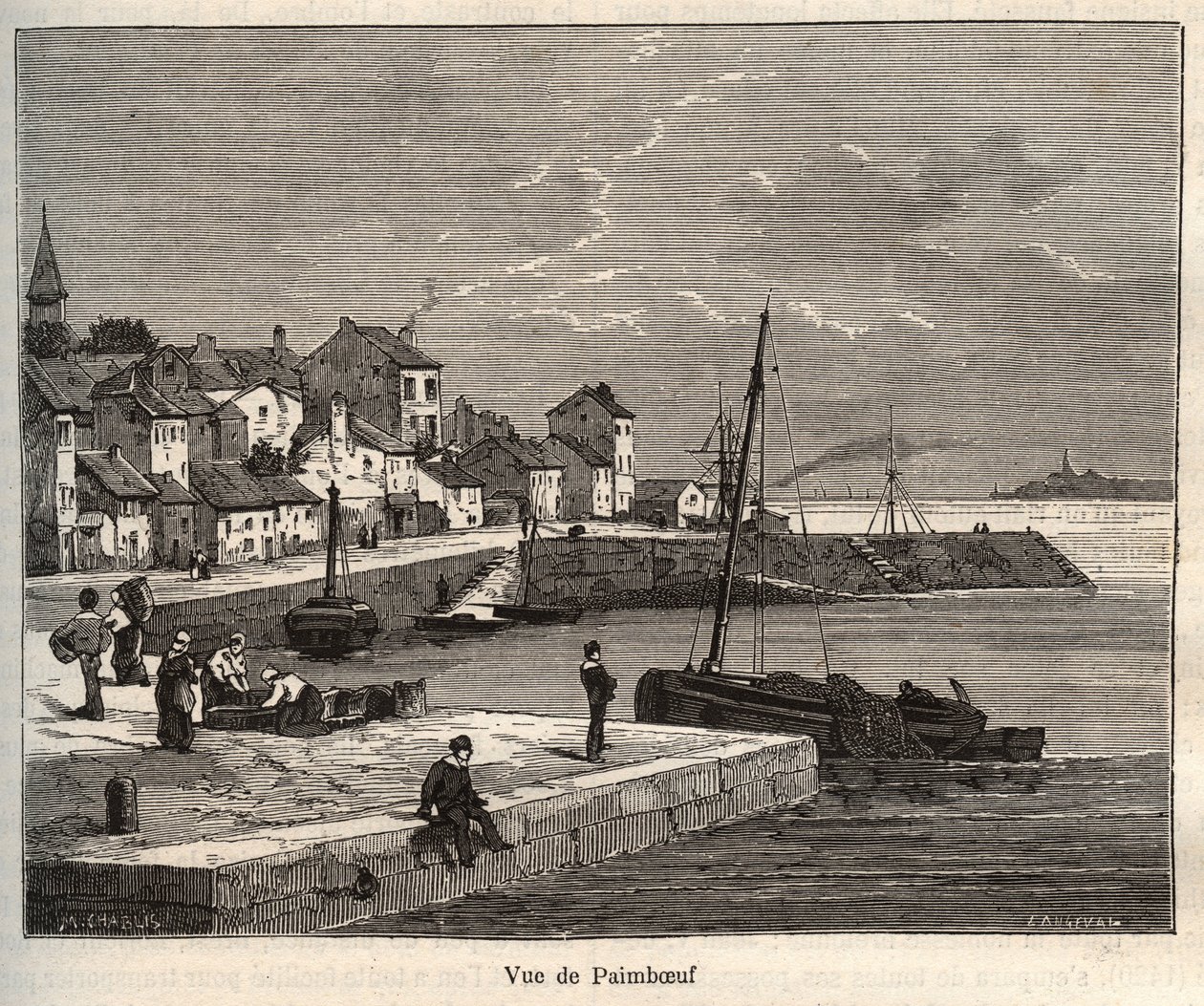 Paimboeuf - Loire-Atlantique, in region Pays de la Loire - V.-A. Malt-Brown著 "La France illustree: Geographie, histoire, Administration Statistique "に掲載された写真。 作： フランス語学校