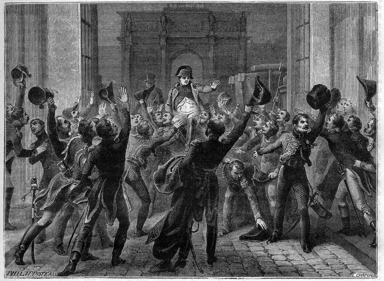 パリ、1815年3月20日 - ナポレオン1世がチュイルリーに戻る - Les Cent jours (100 jours) Rentree de Napoleon aux Tuileries, le 20 mars 1815 - Adolphe Thiers著「Histoire de l