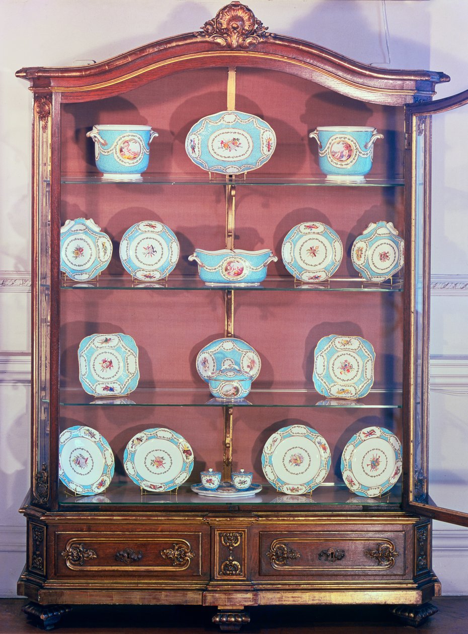 セーヴルメルボルンサービス、1770-71（ソフトペースト磁器）の一部 作： フランス語学校
