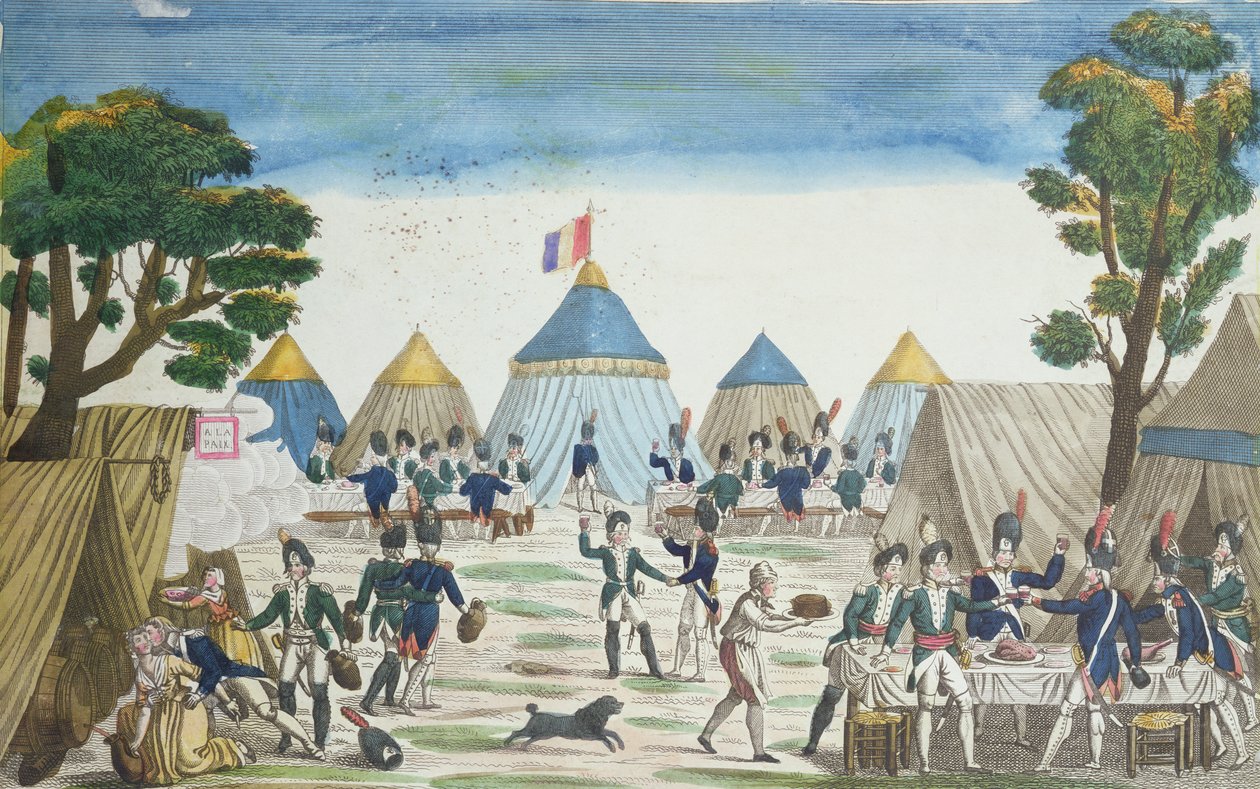 1807年6月30日、GrandeArméeのグレナディアーによってロシアのグレナディアーに与えられたパーティー 作： フランス語学校