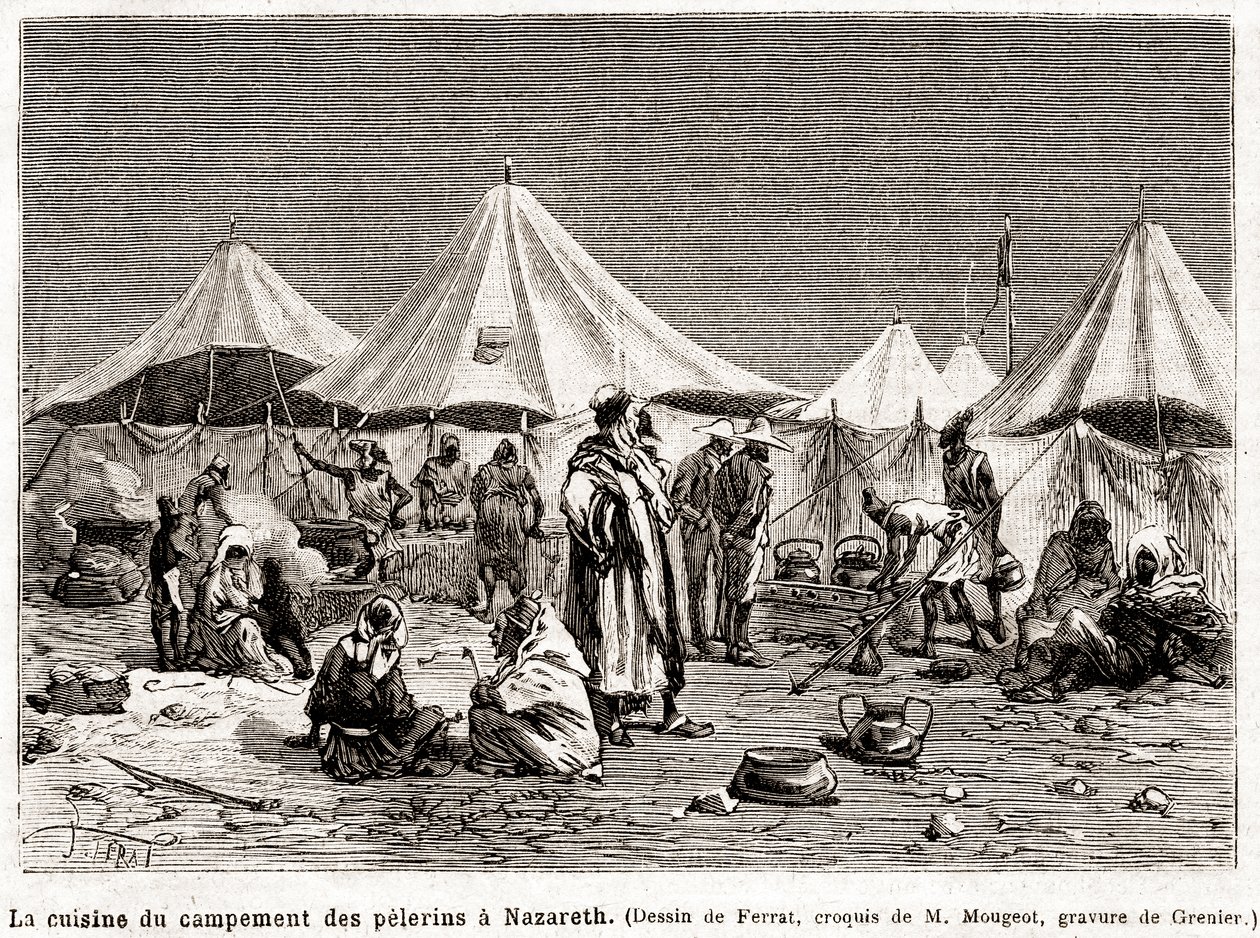 1882 年 4 月 25 日から 6 月 8 日までの聖地への悔い改めの巡礼 (彫刻) 作： フランス語学校