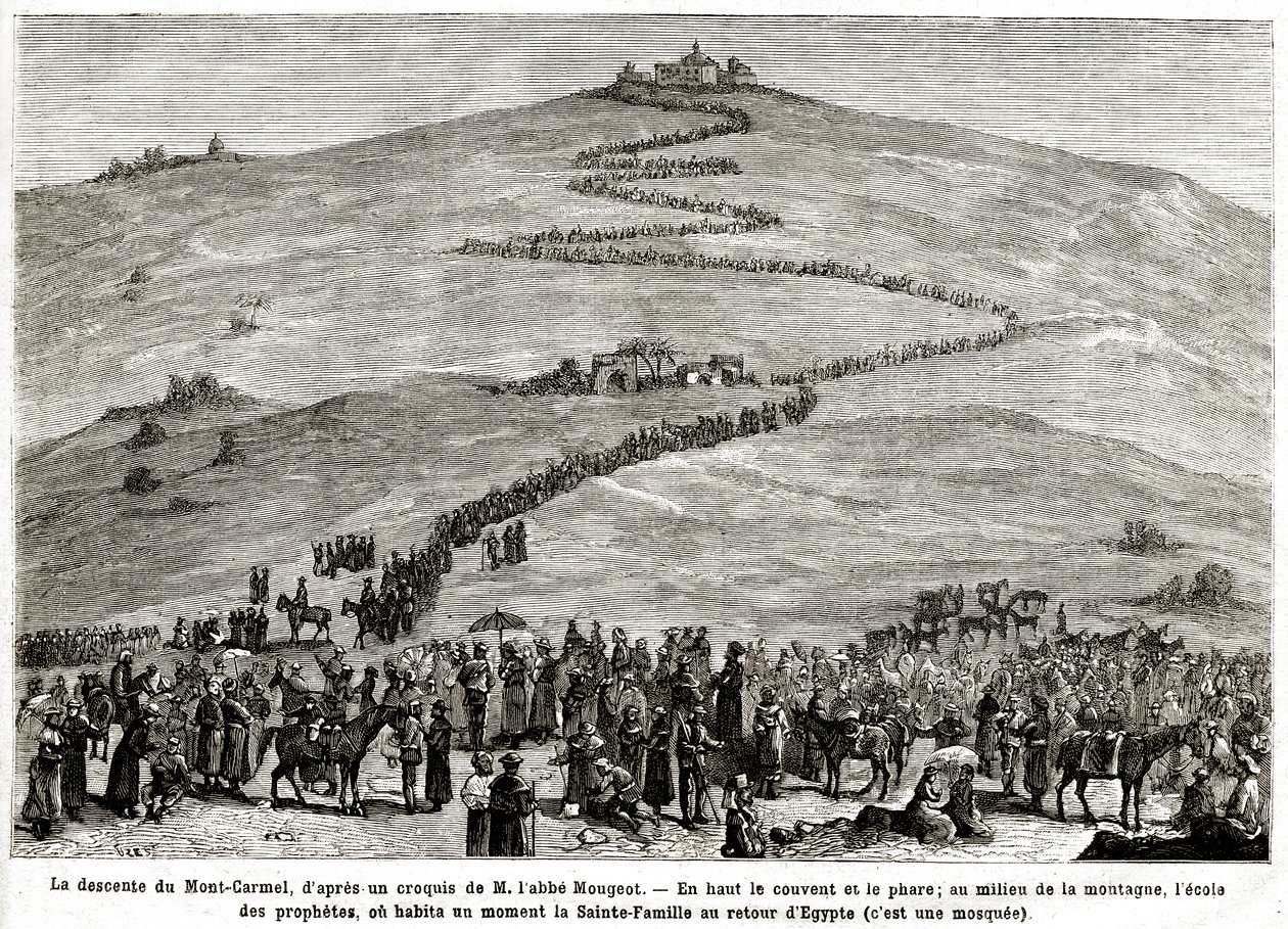 1882 年 4 月 25 日から 6 月 8 日までの聖地への悔い改めの巡礼 (彫刻) 作： フランス語学校