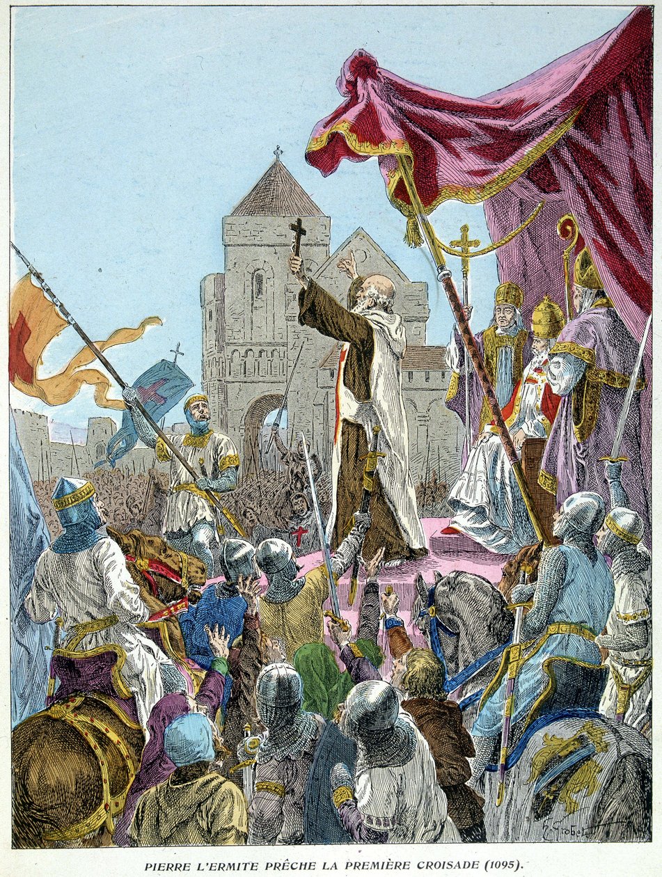 1095年、第1回十字軍を説く隠者ペテロ 作： フランス語学校