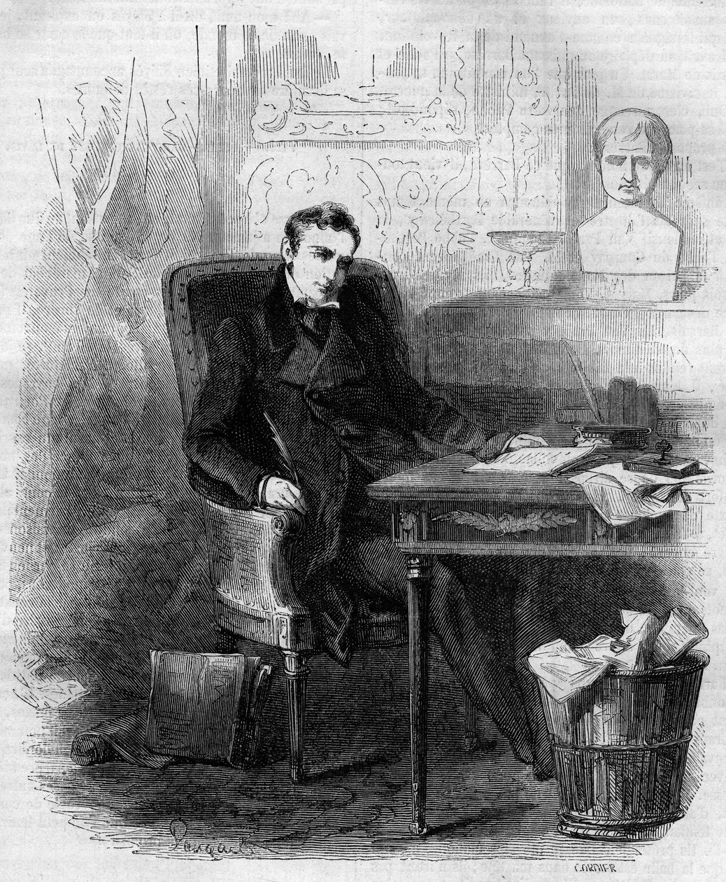 フィリップ・ポール・ドゥ・セギュール（1780-1873）は、フランスの外交官・歴史家で、ロシアのキャンペーンについて執筆している。1856年のエングレーヴィング。 作： フランス語学校