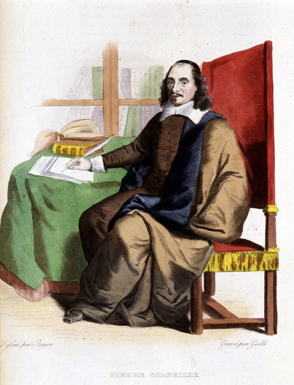 ピエール・コルネイユ（1606 - 1684） - Ed. Mennechet, "Le Plutarque francais "にて 作： フランス語学校