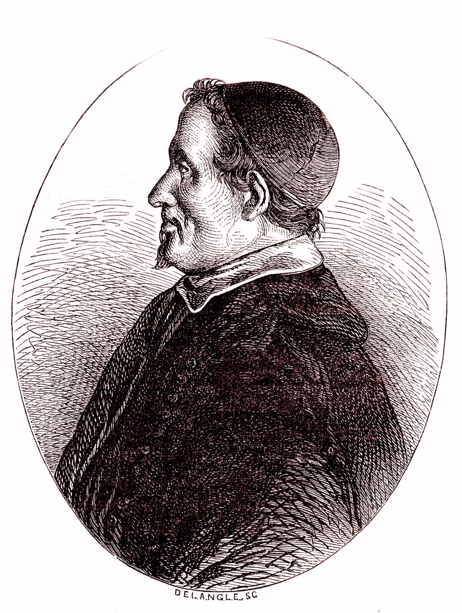 ピエール・ガサンディ、フランスの数学者、天文学者、哲学者、神学者。1865年（エングレーヴィング） 作： フランス語学校