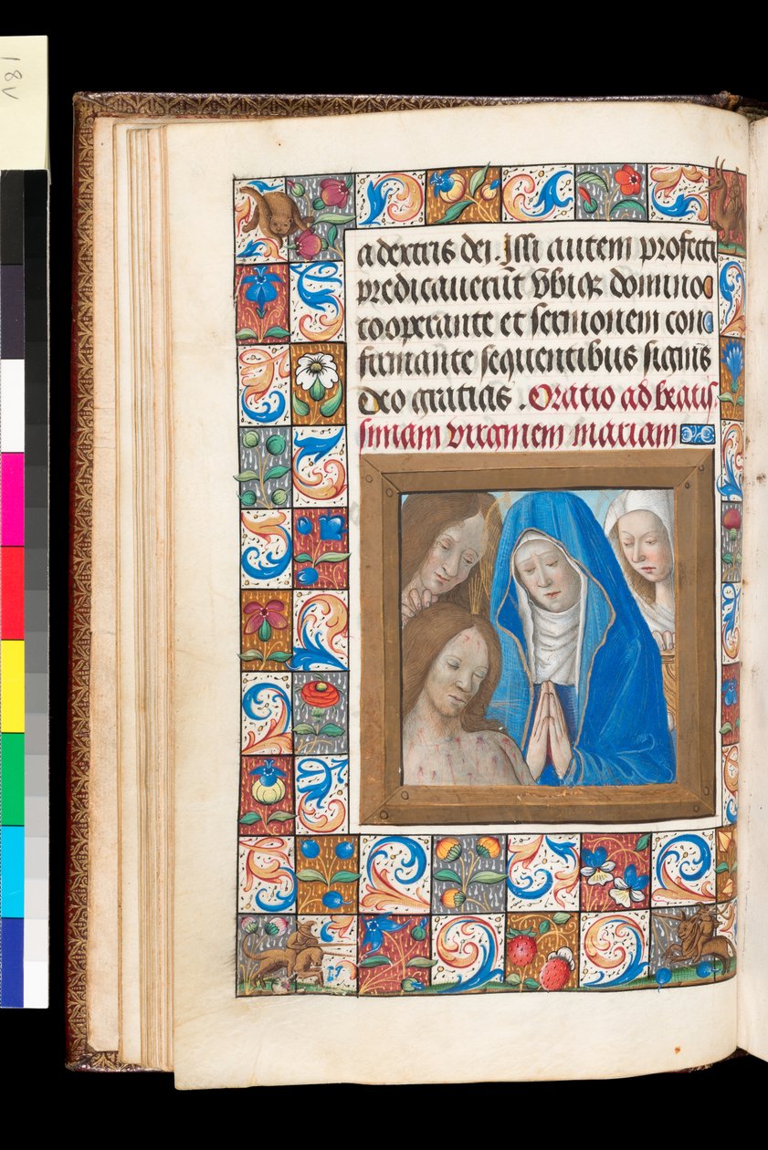 時祷の書』より「ピエタ」、MS 92 f.18v、西フランス 作： フランス語学校