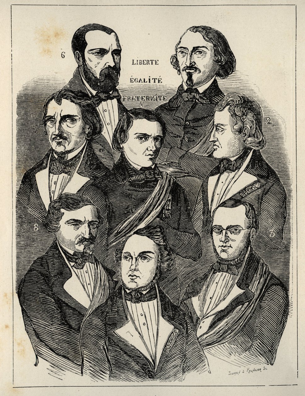 プラカード・エレクトラル1848 - フランス共和国の政治家たち 作： フランス語学校