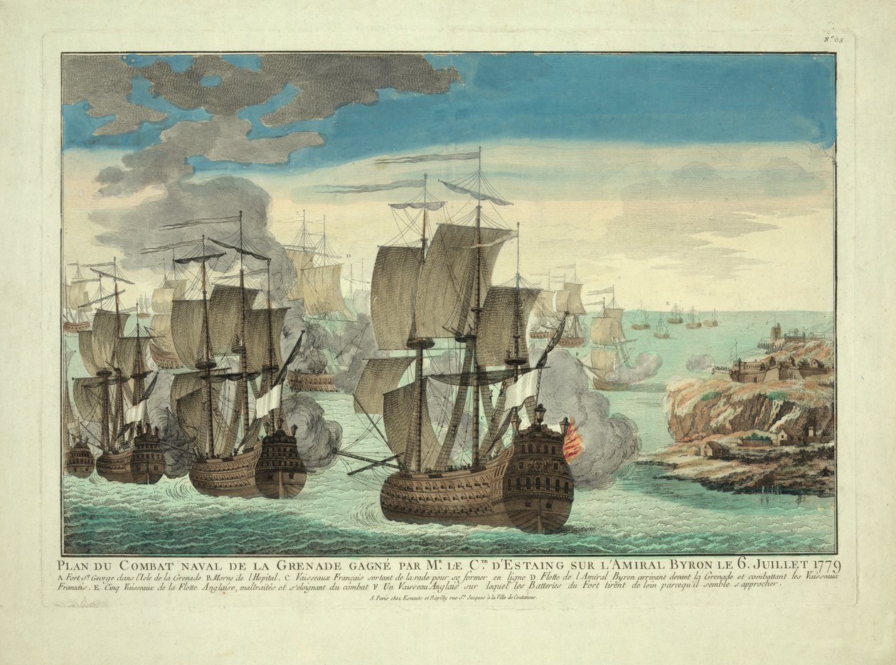 グレナダ海軍戦闘計画がル・クテ氏により勝利。 D "バイロン提督に留まる1779年7月6日、パブ。 1779 作： フランス語学校
