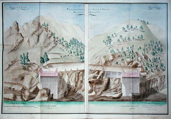 コルシカ島のリアモネ川に架かる石橋の建設計画 作： フランス語学校