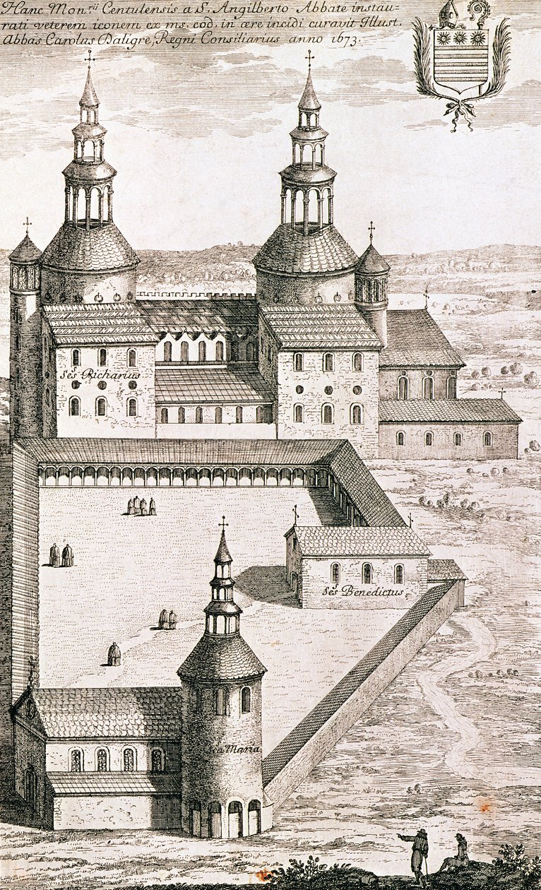 1673年のサンリキエのベネディクト会修道院の計画 作： フランス語学校