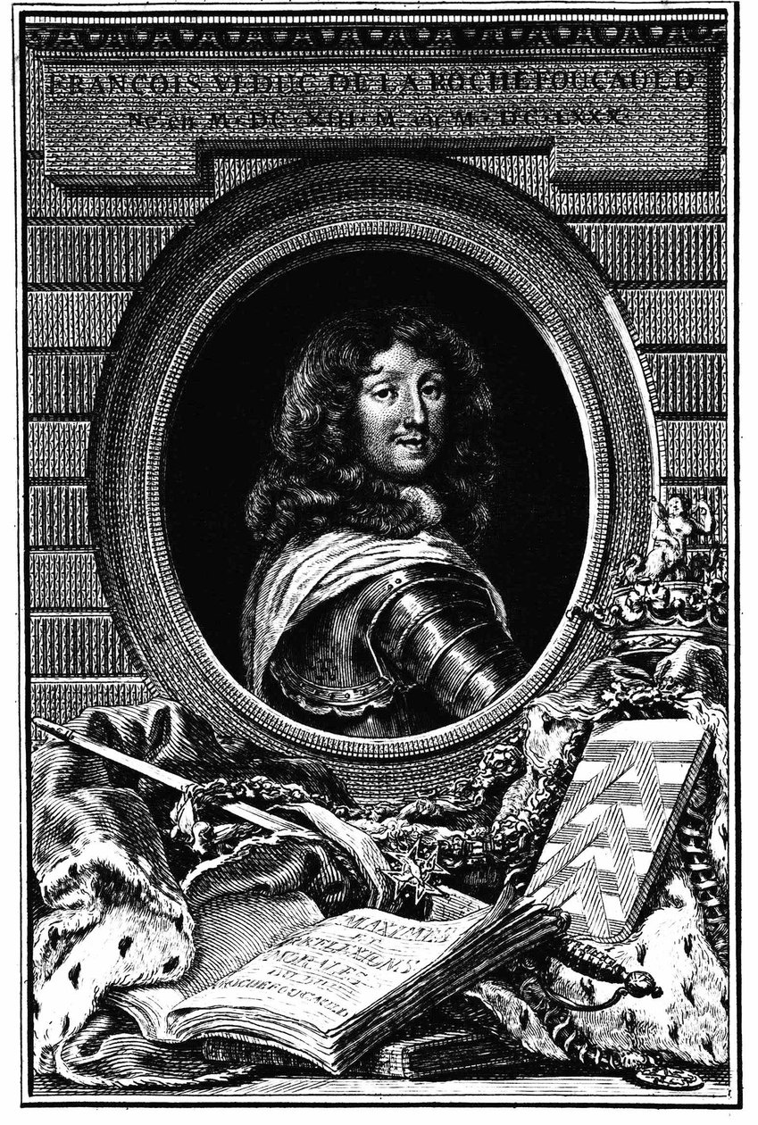 ロシュフーコー公爵フランソワ6世（1613-1680）の肖像 - 家庭文庫 作： フランス語学校