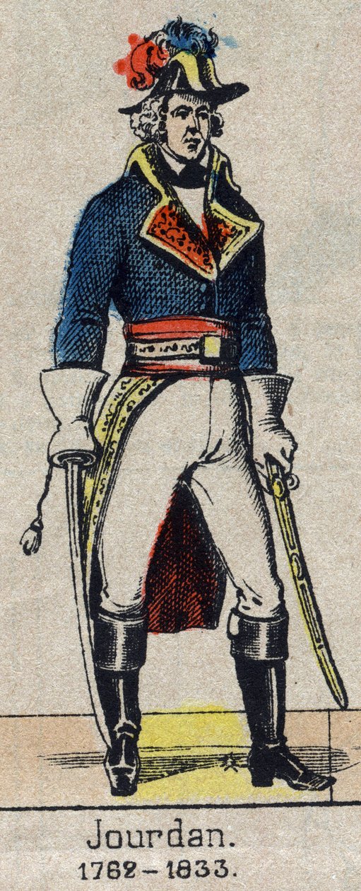 Portrait en pied de Jean Baptiste, Comte Jourdan, marechal de France (1762-1833) 19世紀末のエピナルのイメージ。 作： フランス語学校
