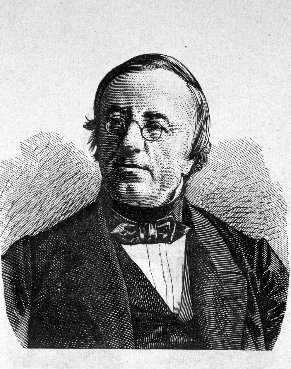 スイスの物理学者A.de la Rive (1801 - 1873)のポートレート - "Album de la Science; illustrious scientists; Great discoveries" 1896年に掲載。 作： フランス語学校
