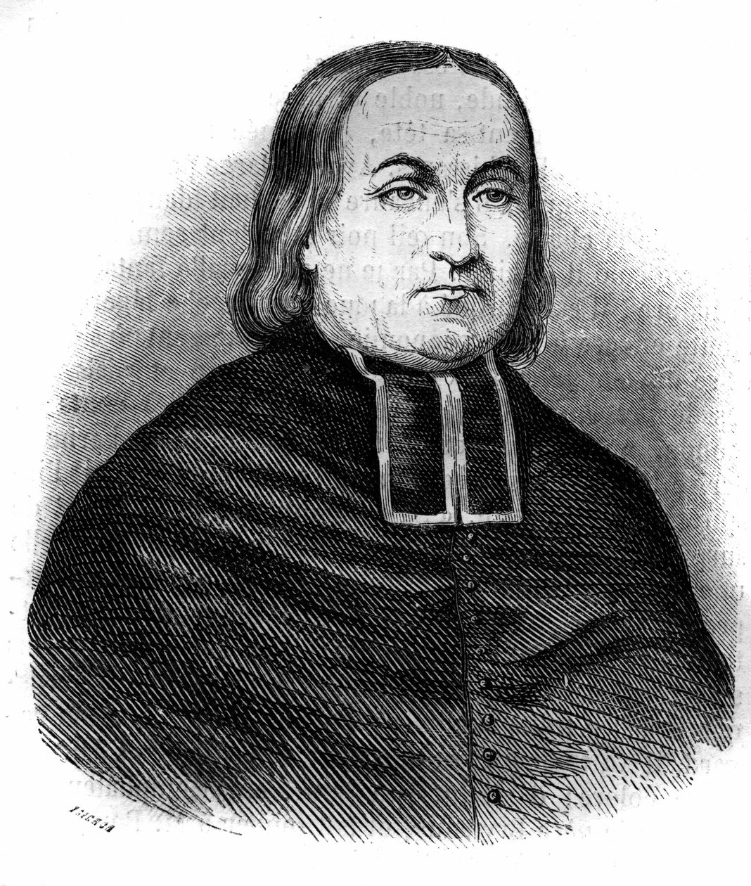 テオドール・コンバロ（Abbe Theodore Combalot）（1798-1873）は、フランスの教会関係者で、「被昇天の宗教者」会議の創設者です。1852年のエングレーヴィング。 作： フランス語学校