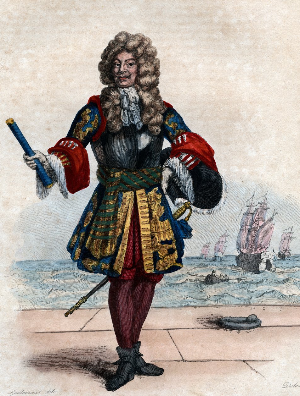 アブラハムデュケヌ（1610-1688）、フランスの侯爵、海軍将校の肖像画。 作： フランス語学校