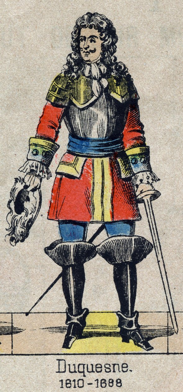 フランスのマリン、デュケイン侯爵アブラハム(1610 - 1688)の肖像。19世紀末のエピナルの画像。 作： フランス語学校
