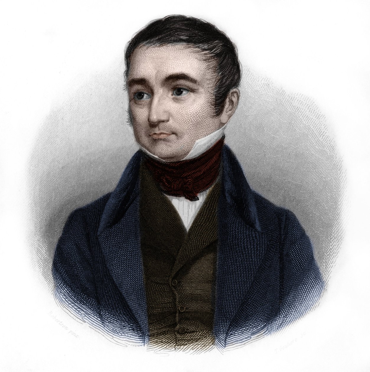 フランスの政治家・歴史家であるアドルフ・ティエール（1797-1877）の肖像。1842.個人蔵。 作： フランス語学校