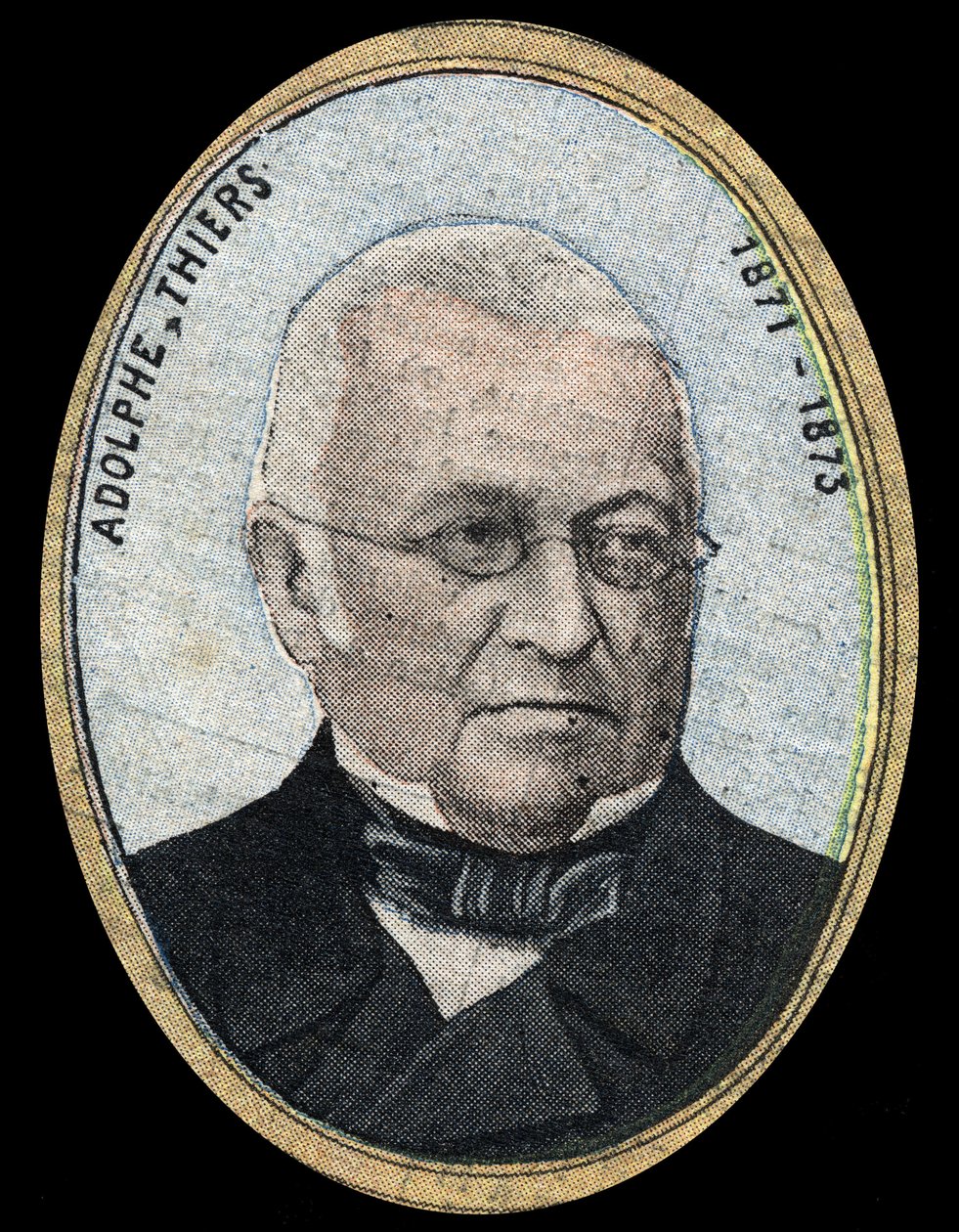 フランス共和国大統領、アドルフ・ティエール（1797-1877）の肖像。 作： フランス語学校