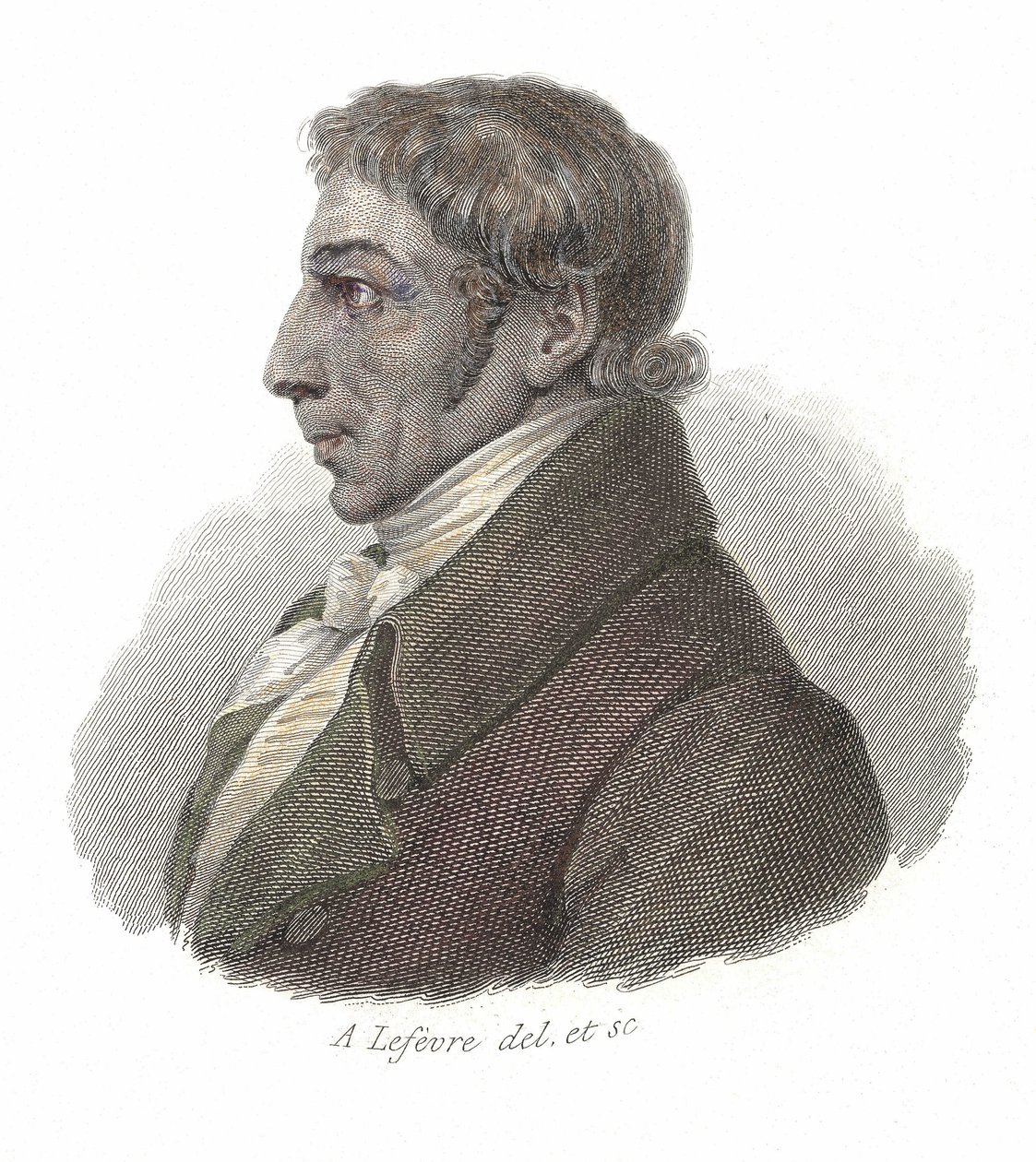 ドイツの医師・農学者であるアルブレヒト・ダニエル・ターラー（1752-1828）の肖像。"Portraits of Useful Men "にて 作： フランス語学校