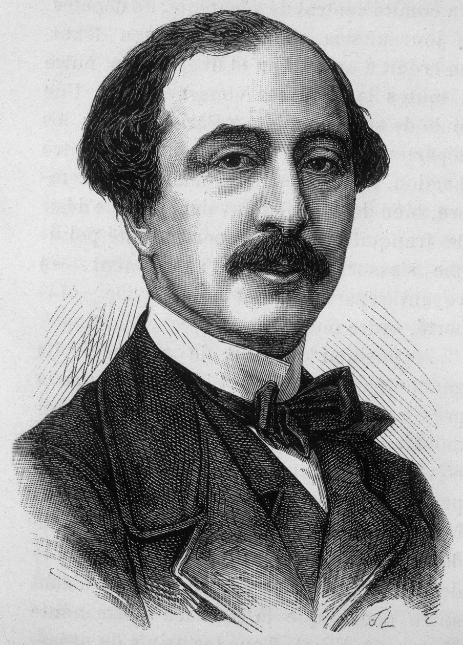 フランスのジャーナリスト・政治家であるAnatole Prevost Paradol（1829 - 1870）の肖像。 作： フランス語学校