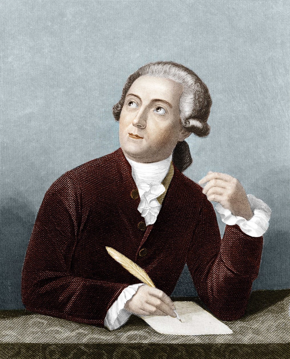 Antoine Laurent Lavoisier (1743 -1794) フランスの化学者の肖像。 作： フランス語学校