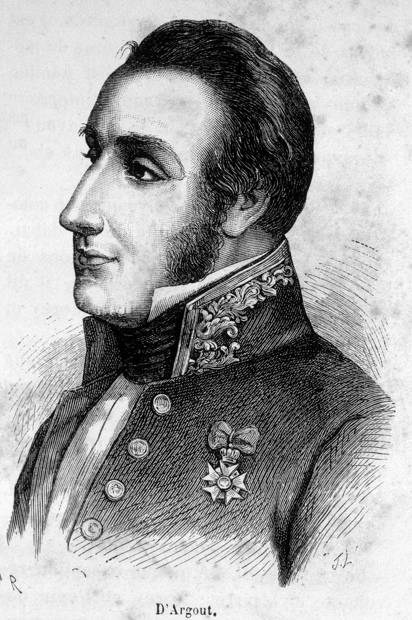 19世紀、メイン州の軍人であり、フランスの銀行家であったアントワーヌ・モーリス・アポリネール・ダルグーの肖像。 作： フランス語学校