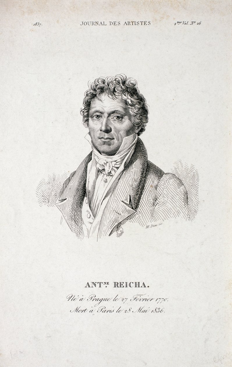 Journal des Artistesのアントワーヌレイシャ（1770-1836）の肖像 作： フランス語学校